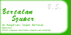 bertalan szuper business card